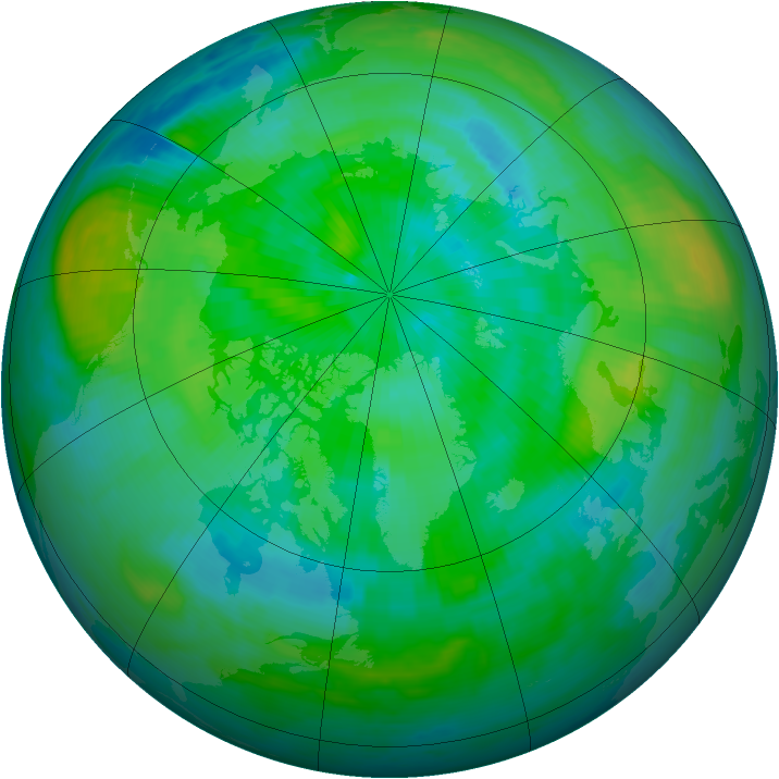 Arctic ozone map for 19 September 1987